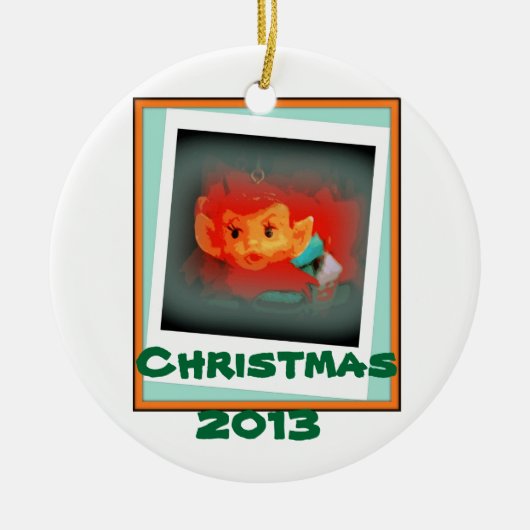 Kerstmis 2013 Elf Ornament (Voorkant)