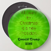 Kerstmis 2016 ronde button 6,0 cm (Voorkant /achterkant)
