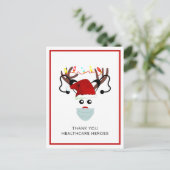 Kerstmis 2020 Hartelijk dank voor de feestdag voor Briefkaart (Staand voorkant)