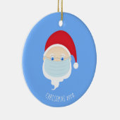 Kerstmis 2020, kerstkerstman met kerstmis keramisch ornament (Rechts)