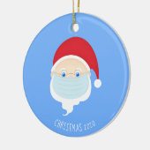 Kerstmis 2020, kerstkerstman met kerstmis keramisch ornament (Links)