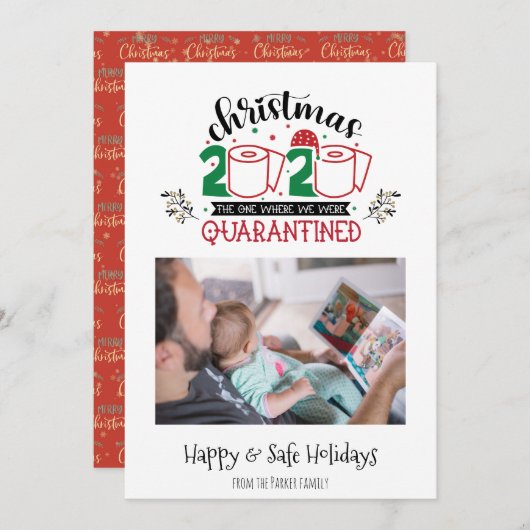 Kerstmis 2020 | Waar we gegraven werden Feestdagenkaart (Voorkant / Achterkant)