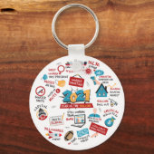 Kerstmis 2021 Pandemisch Vaccin Year Memorabilia Sleutelhanger (Voorkant)