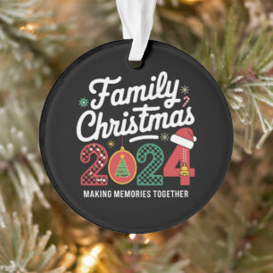 Kerstmis 2024 Familie Matchende Outfit Xmas Squad Ornament