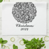 Kerstmis 2024 theedoek (Gevouwen)