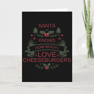 Kerstmis 2025 Cheeseburgers T-shirt Humor Voor Com Kaart