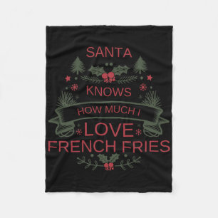 Kerstmis 2025 Franse Friet T-shirt Voor Comfort Et Fleece Deken