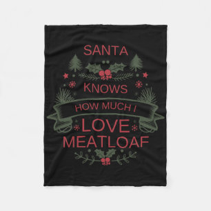 Kerstmis 2025 Meatloaf T-shirt voor comfort foodie Fleece Deken
