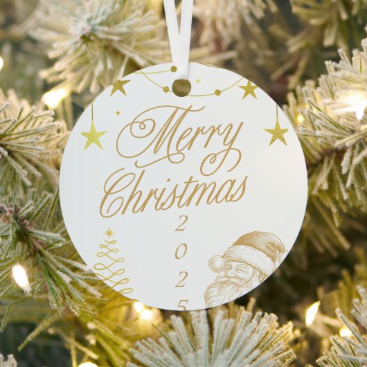 Kerstmis 2025 metalen ornament (Insitu)