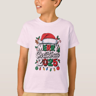Kerstmis 2025 Pyjama Grappige Kerstman Hoed Kerstl T-shirt