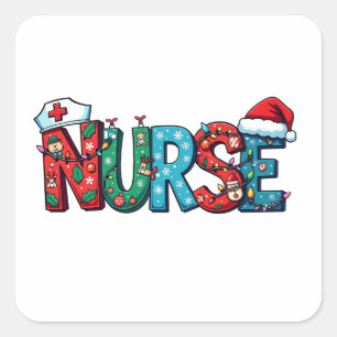 Kerstmis 2025, vierkante sticker