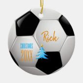 Kerstmis 20XX | Player-foto Keramisch Ornament (Voorkant)