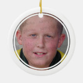 Kerstmis 20XX | Player-foto Keramisch Ornament (Achterkant)