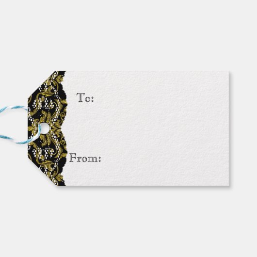 Kerstmis 2 feestdag cadeaulabel (Achterkant Horizontaal)