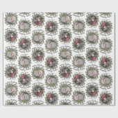 Kerstmis 2 Foto - Calligrafie Whimsical Branches Cadeaupapier (Vlak)