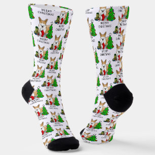 Kerstmis 2 Pembroke Welsh Corgi (rode 1) Boom Cute Sokken