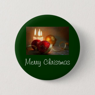 Kerstmis 2 ronde button 5,7 cm