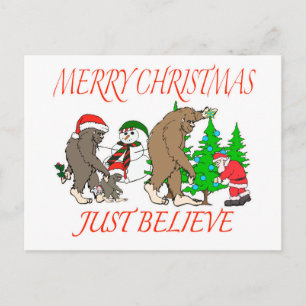 Kerstmis 2 van de Familie van Bigfoot Feestdagenkaart