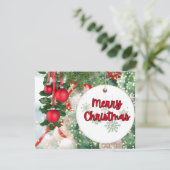 Kerstmis 3 feestdagenkaart (Staand voorkant)