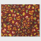 Kerstmis [3D]-Beren en rolpaarden Cadeaupapier (Vlak)