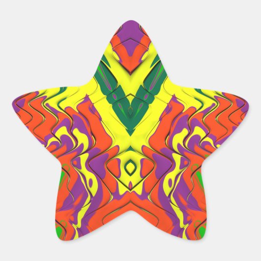 KERSTMIS 3D STER ~ STERREN STICKER (Voorkant)
