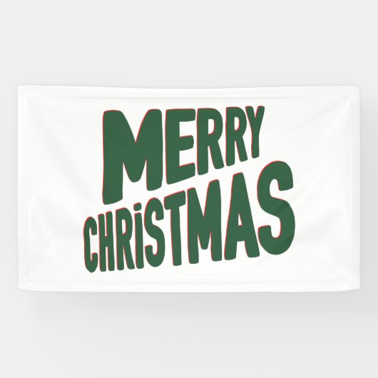 Kerstmis 3x5 vinyl banner (Horizontaal)