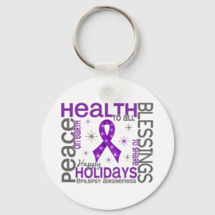 Kerstmis 4 Epilepsy Snowflakes Sleutelhanger