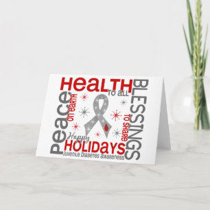 Kerstmis 4 JeugdSneeuwvlokken van de Diabetes Feestdagen Kaart
