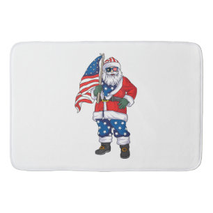Kerstmis 4 juli San Patriotic Santa American Badmat