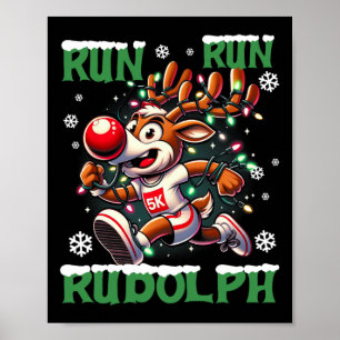 Kerstmis, 5.000 uur, Rudolph Holiday Team runnen Poster
