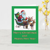 Kerstmis, 5"x 7"Gevouwen Kerstmis Kaart (Gele Bloem)