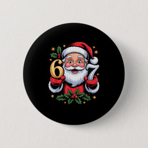 Kerstmis 67 Grappige Kerstmis Zes Zeven Lelijke Tr Ronde Button 5,7 Cm