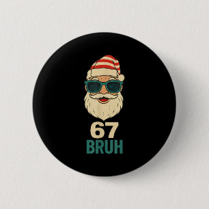 Kerstmis 67 Meme-ontwerp Grappige Zes Zeven Handen Ronde Button 5,7 Cm
