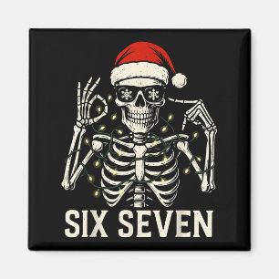 Kerstmis 67 Meme Skelet Met Sinterklaas Hoed Voor  Magneet