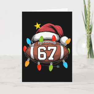 Kerstmis 67 Meme Voetbal Santa Hoed Grappige Kerst Kaart