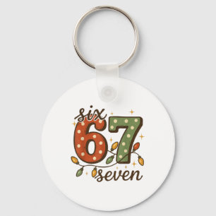 Kerstmis 67 Meme Zes Zeven 6-7 Grappige Internetgr Sleutelhanger