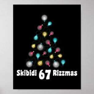 Kerstmis 67 Skibidi Rizzmas Grappige Gen Z Sla Jar Poster