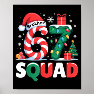 Kerstmis 67 Squad Broer 6-7 Grappige Bijpassende S Poster
