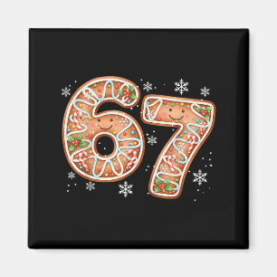 Kerstmis 6 7 Zes Zeven Grappig 67 Meme Peperkoek Magneet