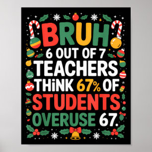 Kerstmis 6 van de 7 leraren denken dat 67% student poster
