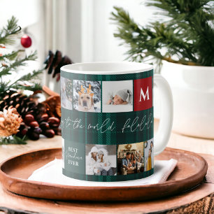 Kerstmis 8 foto's op foto's op foto's op de beste koffiemok