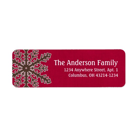Kerstmis 9: Snowflake 3c Return Address Labels (Voorkant)