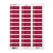 Kerstmis 9: Snowflake 3c Return Address Labels (Full Sheet)
