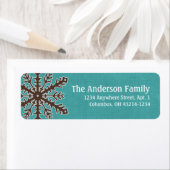 Kerstmis 9: Snowflake 3e Return Address Labels (Insitu)