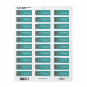 Kerstmis 9: Snowflake 3e Return Address Labels (Full Sheet)