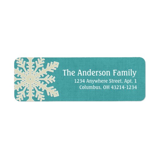 Kerstmis 9: Snowflake 5b Return Address Labels (Voorkant)