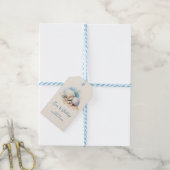 Kerstmis aan de kust Zeeën & Groet Cadeaulabel (Met Touw)
