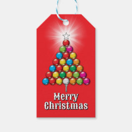 Kerstmis Aangepast Golf Monogram Ontwerp Cadeaulabel