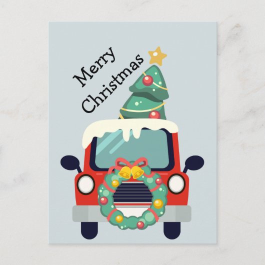 Kerstmis Aangepaste binnenwagen Automobiel C Briefkaart (Voorkant)