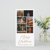 Kerstmis Aangepaste Groet Vakantie Collage Feestdagenkaart (Staand voorkant)
